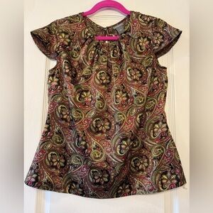 Ann Taylor Paisley Print Blouse Size 6
